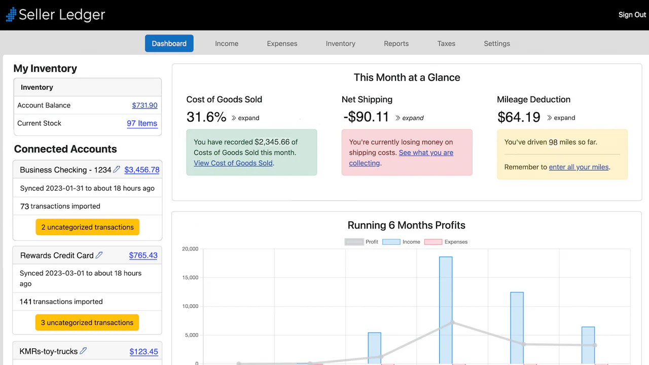 Seller Ledger screenshot 1