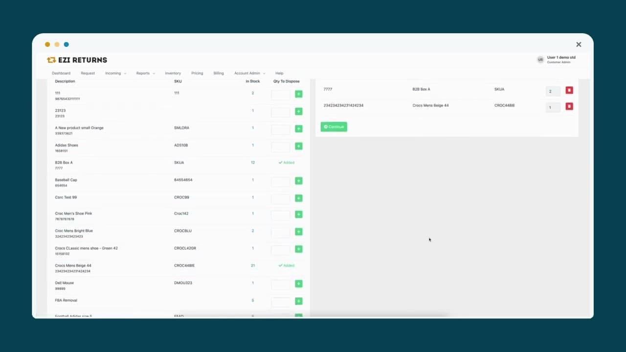 Ezi Returns screenshot 2