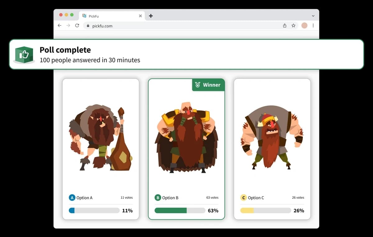 PickFu screenshot 1